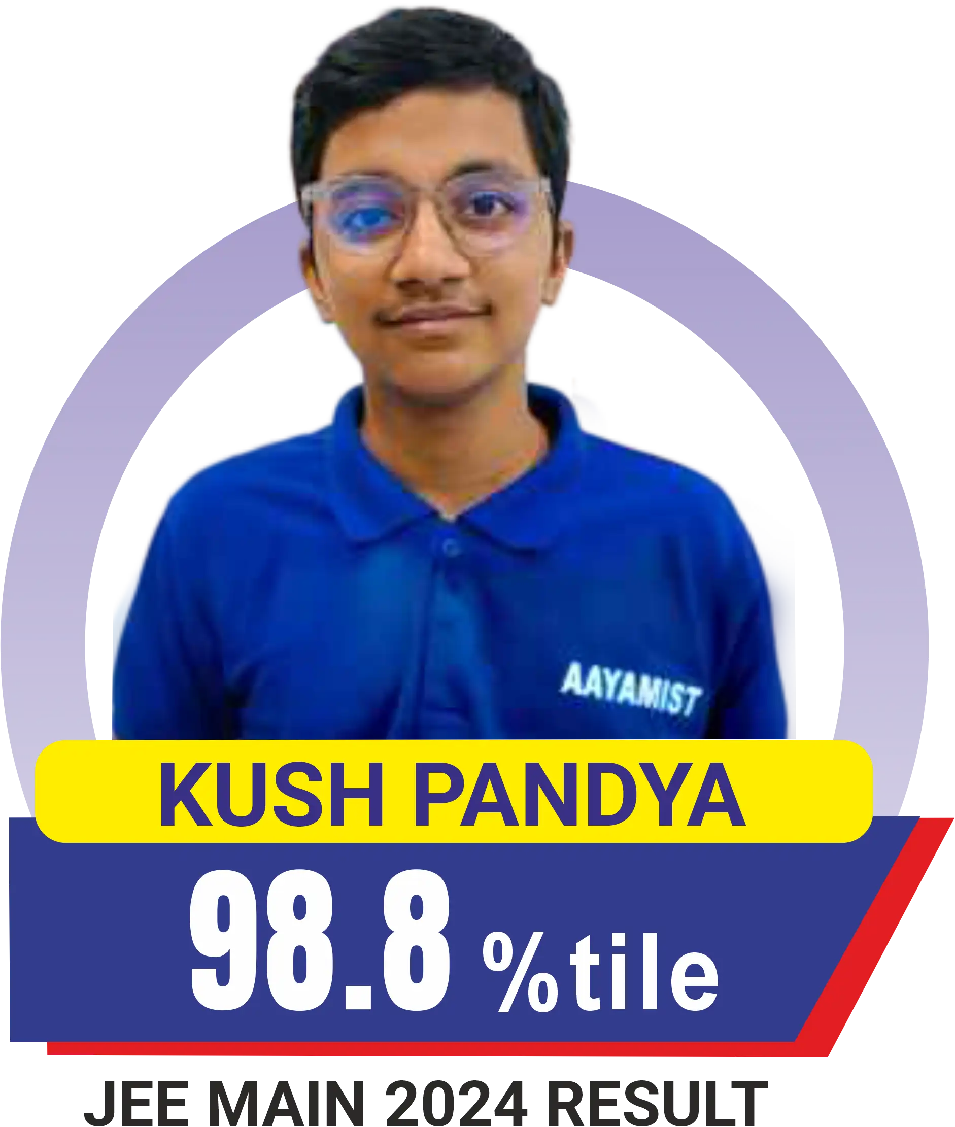 Kush Pandya, JEE Main 2024, 98.8 percentile