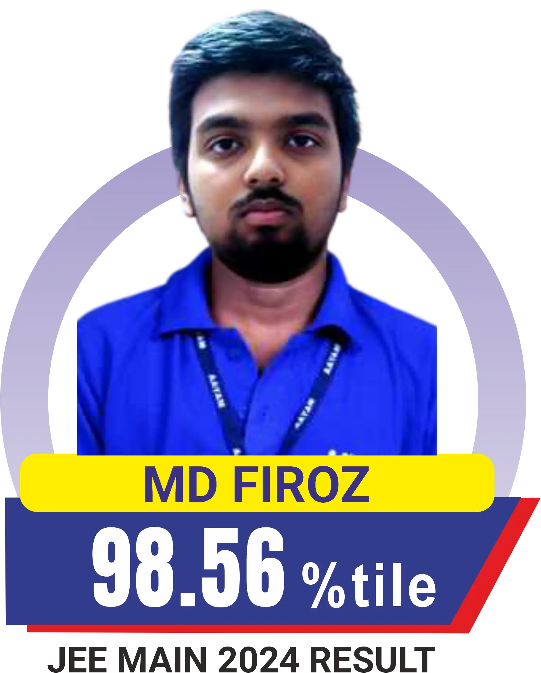 Md Firoz, JEE Main 2024, 98.56 percentile