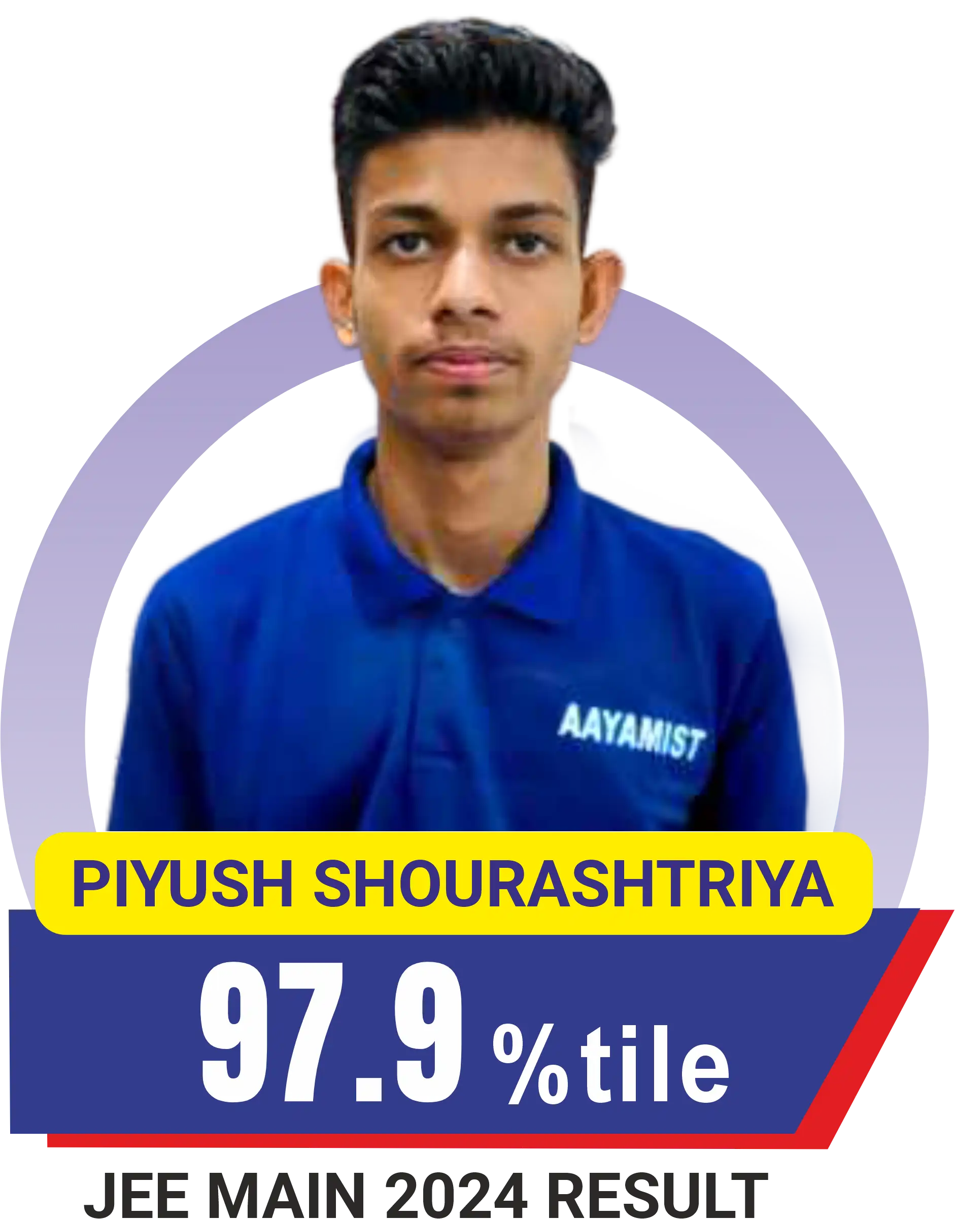 Piyush Shourashtria, JEE Main 2024, 97.9 percentile